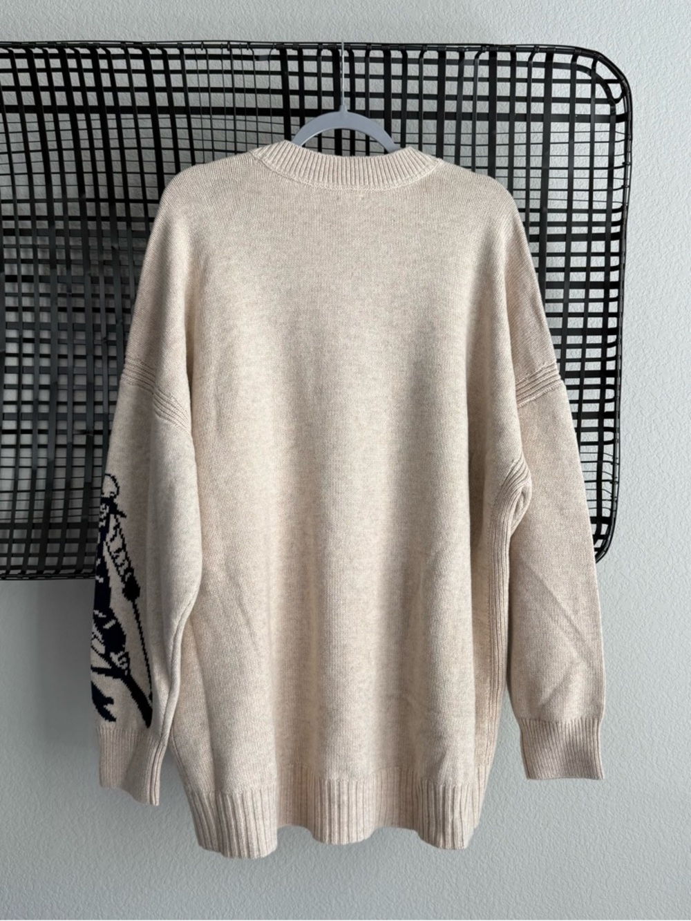 Anthropologie Maeve Oversized Graphic Crew-Neck Sweater - Picture 8 of 9